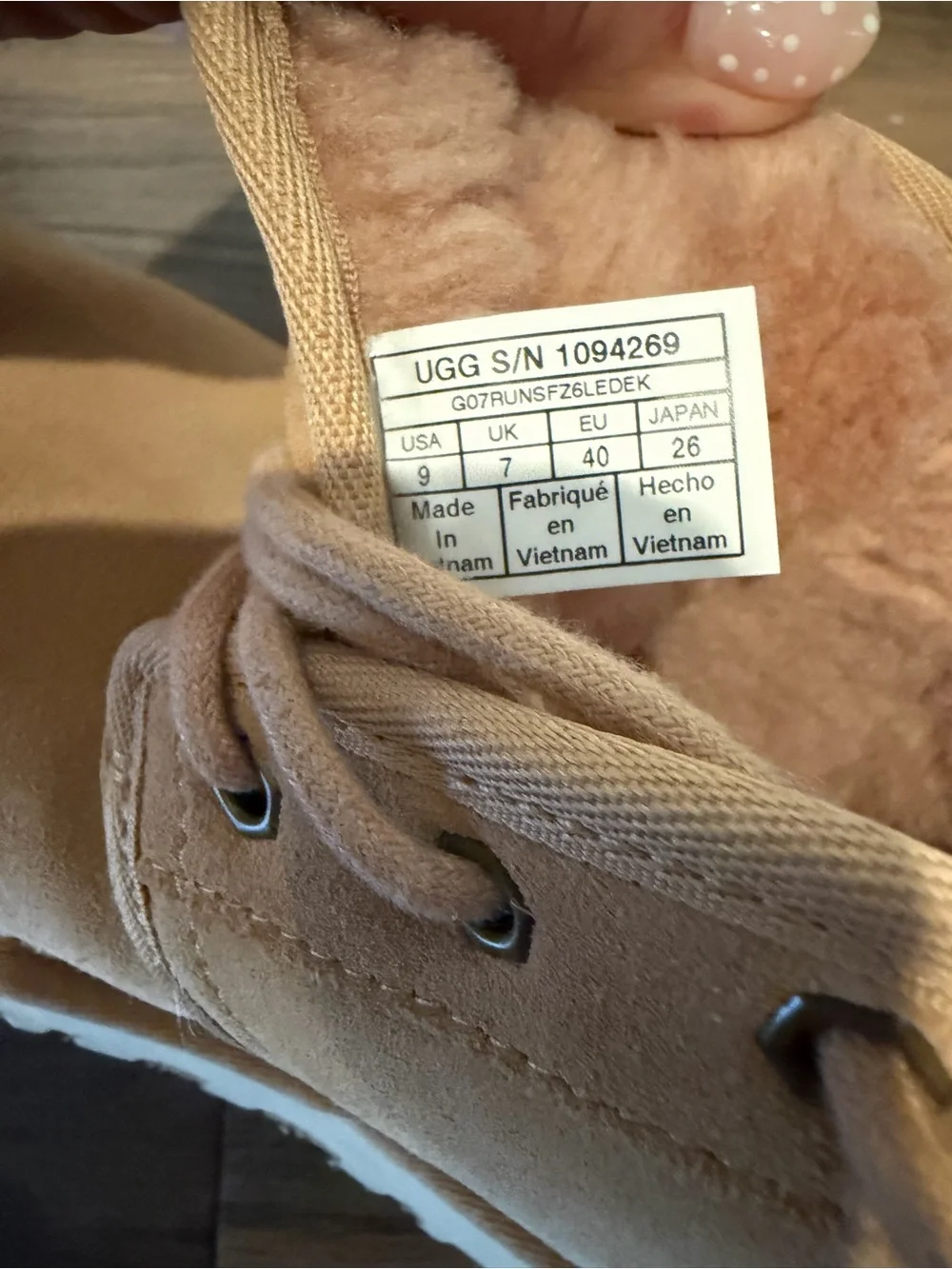 UGG Womens Neumel Boots in Tan with Plush Lining